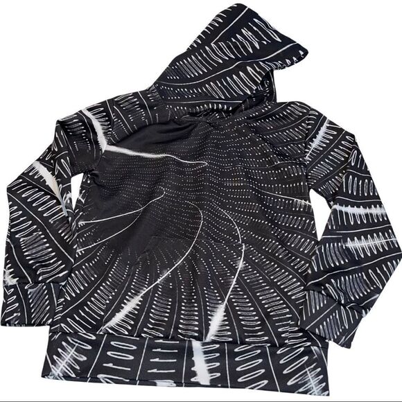 Funnycokid Black & White Pattern Hoodie‎ - Picture 1 of 4